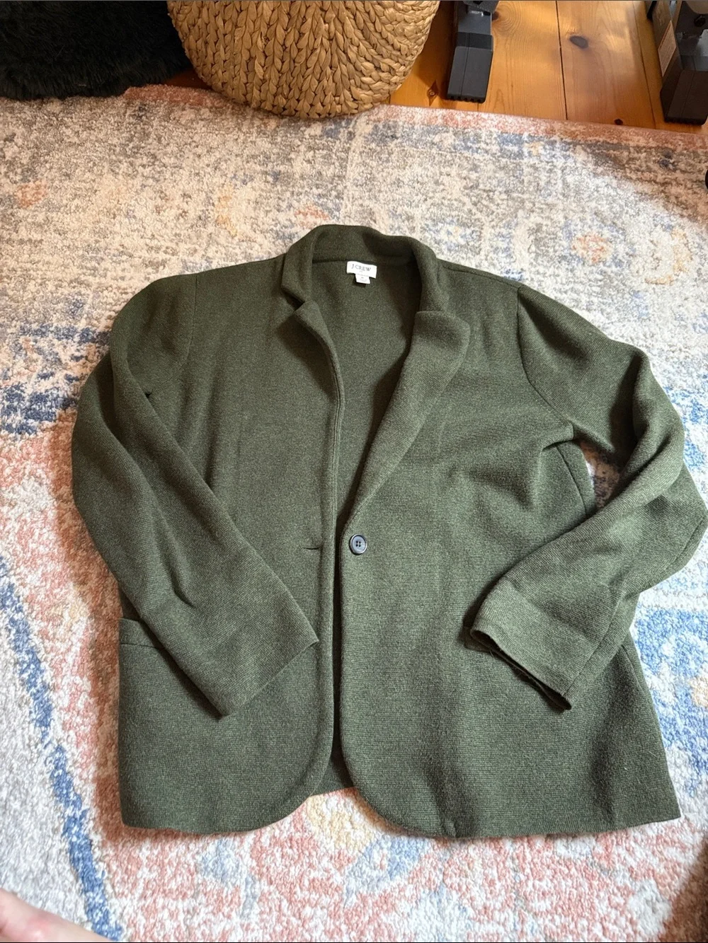 J. Crew Olive Knit Cardigan